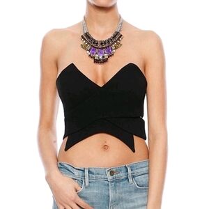 NWT Keepsake Black Strapless‎ Holding Back Bodice Top Gothcore Size Medium